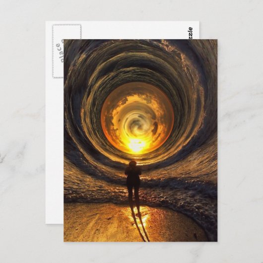 Tijd beweegt in golven | BRIEFKAARTEN (Voorkant / Achterkant)