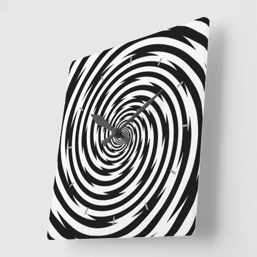 Tijd buigend Hypnosis Spiral Vierkante Klok (Hoek)