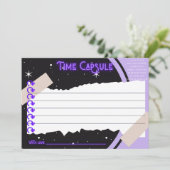 Tijd Capsule 1e Verjaardag Kaart (Staand voorkant)