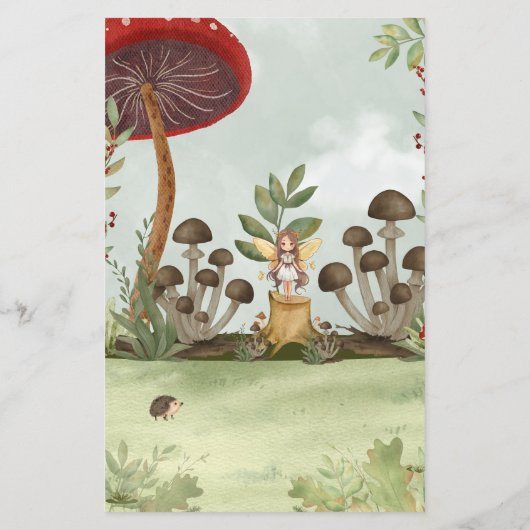 Tijd Capsule Bericht Fairy Eerste Bos Verjaardag Flyer (Achterkant)