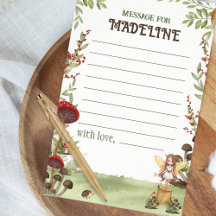 Tijd Capsule Bericht Fairy Eerste Bos Verjaardag