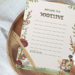 Tijd Capsule Bericht Fairy Eerste Bos Verjaardag Notitieblok<br><div class="desc">Stap in het magische rijk van feeën en boswonderen met onze gepersonaliseerde Fairy First Birthday Message Notitieblok. Elk notitieblok heeft een grillig ontwerp dat perfect past bij het thema van de Fairy First Birthday en uw gasten vervoert naar een betoverd bos vol fladderende feeën, schattige boswezens en paddenstoelen. Het notitieblok...</div>