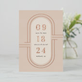 Tijd Capsule | Moderne deco-Folie Sla de datumkaar Folie Uitnodiging (Staand Voorkant)