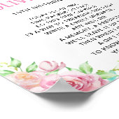 Tijd Capsule Peter konijn | Roze 1e verjaardag Poster (Hoek)