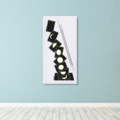 Tijd dat door een gat valt canvas afdruk (Insitu (Houten vloer))