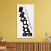 Tijd dat door een gat valt canvas afdruk (Insitu (Woonkamer))