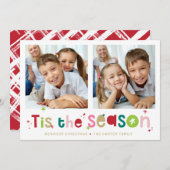 TIJD DE SEASON HOOTE moderne typografie foto Feestdagenkaart (Voorkant / Achterkant)