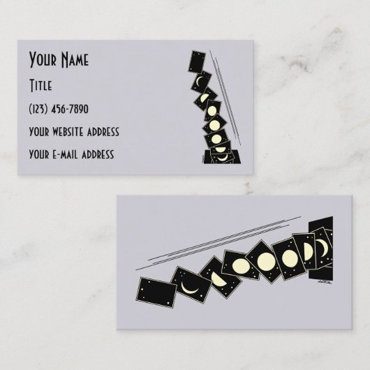 Tijd die door een enkel Visitekaartje loopt (Voorkant / Achterkant)