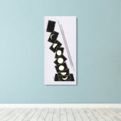 Tijd die door een gat valt canvas afdruk (Insitu (Houten vloer))