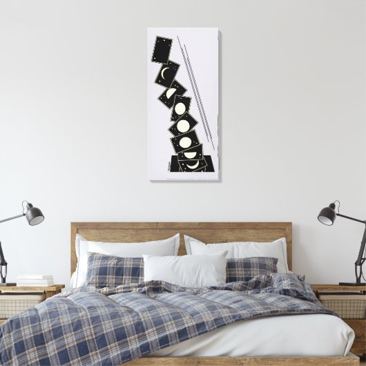 Tijd die door een gat valt canvas afdruk (Insitu (Slaapkamer))