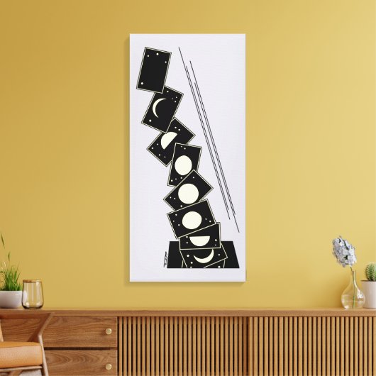 Tijd die door een gat valt canvas afdruk (Insitu (Woonkamer))