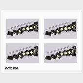 Tijd die door een gat valt rechthoekige sticker (Vel)