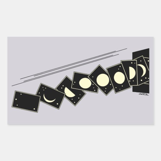 Tijd die door een gat valt rechthoekige sticker (Voorkant)