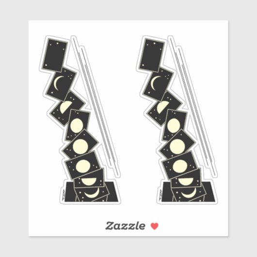 Tijd die door een gat valt sticker (Vel)