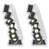 Tijd die door een gat valt sticker (Voorkant)