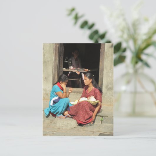 Tijd doorbrengen in Kathmandu Briefkaart (Staand voorkant)