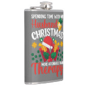 Tijd doorbrengen met man en vrouw op kerstmis heupfles (Rechts)