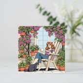 Tijd doorbrengen met mijn kat, koffie en Planten (Staand voorkant)