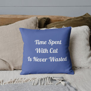 Tijd doorgebracht met kat Persoonlijke quote Midde Kussen