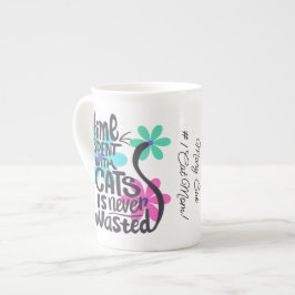 Tijd doorgebracht met katten, Groovy Bright Flower Porselein Kop