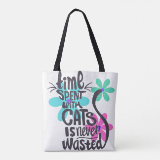 Tijd doorgebracht met katten is nooit verspild-Gro Tote Bag