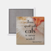 Tijd doorgebracht met katten wordt nooit verspild  magneet (Voorkant / Achterkant)