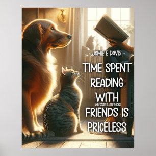Tijd doorgebracht met lezen met vrienden poster