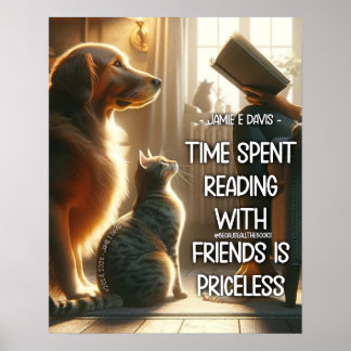 Tijd doorgebracht met lezen met vrienden poster