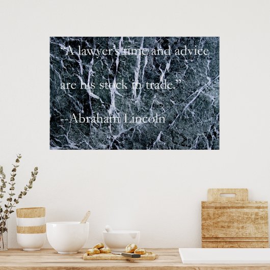 Tijd en advies van een advocaat poster (Keuken)