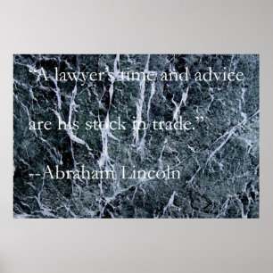 Tijd en advies van een advocaat poster