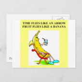 tijd en bananen briefkaart (Voorkant / Achterkant)