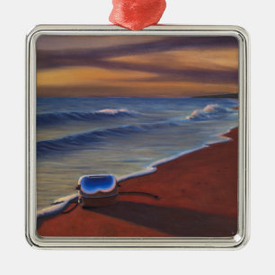 Tijd en eind 1999 metalen ornament