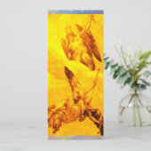 TIJD EN FAME, geel Aankondiging (Staand voorkant)