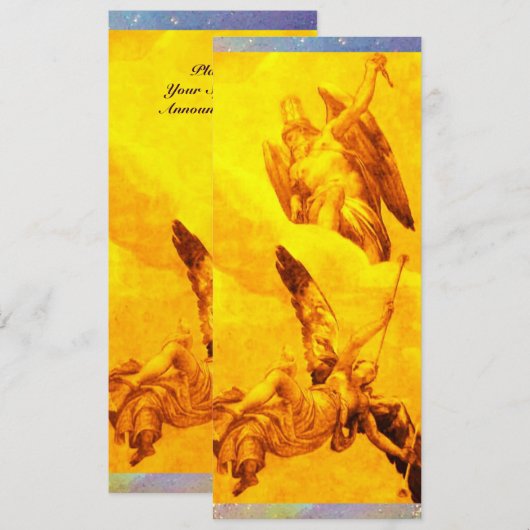 TIJD EN FAME, geel Aankondiging (Voorkant / Achterkant)