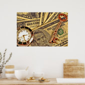 Tijd en geld Poster (Keuken)