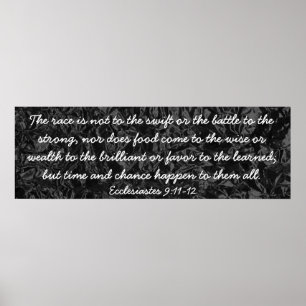 Tijd- en kantelbare warme ecclesiastes 9:11-12 poster