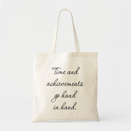 Tijd en Prestaties Boodschappentas Tote Bag (Voorkant)