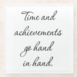 Tijd en resultaten Glass Onderzetter Glazen Onderzetter