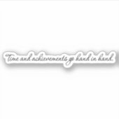 Tijd en resultaten op maat gesneden vinylSticker Sticker (Voorkant)