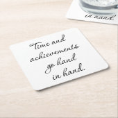 Tijd en resultaten papieren Onderzetter (Schuin)