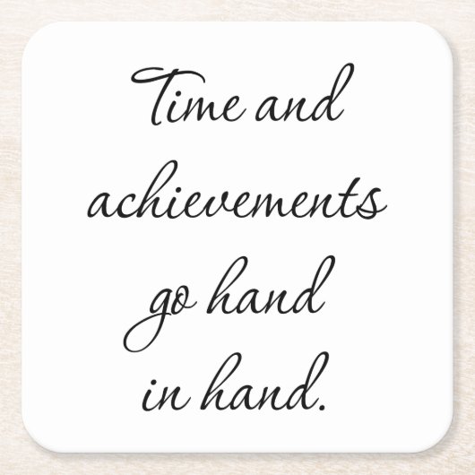 Tijd en resultaten papieren Onderzetter (Voorkant)