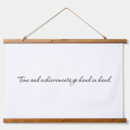 Tijd en resultaten wandtapijt met hout hangend wandkleed