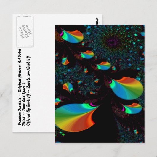 TIJD EN RUIMTE 2 ~ ABSTRACT BRIEFKAART KUNSTAFDRUK (Voorkant / Achterkant)