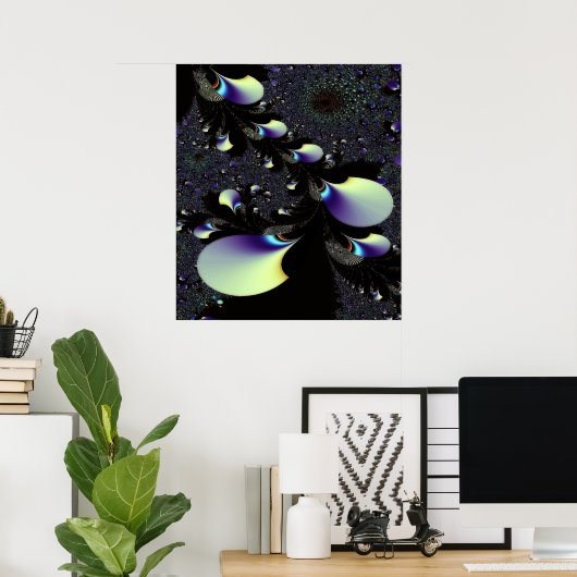 TIJD EN RUIMTE 4 ~ ABSTRACTE KUNSTAFDRUKKING POSTER (Thuiskantoor)