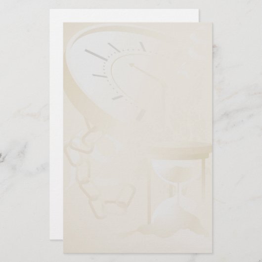 Tijd- en ruimtebenodigdheden briefpapier (Voorkant / Achterkant)