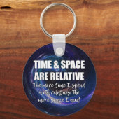 TIJD- EN RUIMTEfamilie Funny Science Quote Sleutelhanger (Voorkant)