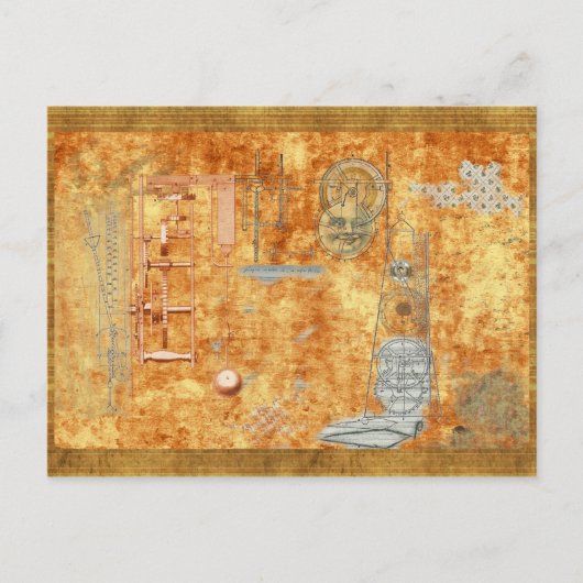 Tijd en tijd opnieuw briefkaart (Voorkant)