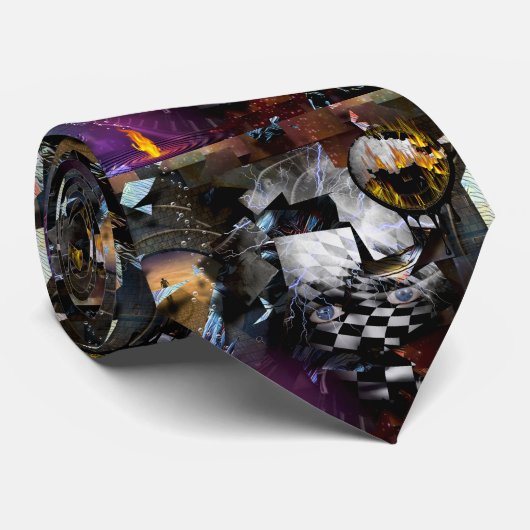 Tijd en verbeelding stropdas (Opgerold)