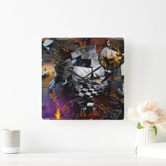 Tijd en verbeelding vierkante klok (Huis)