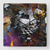Tijd en verbeelding vierkante klok (Voorkant)
